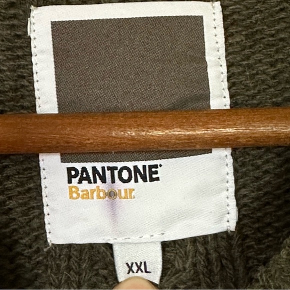 BARBOUR Oversized Slouchy Knit Crewneck Grandpa Dad Boyfriend Sweater Wool - Picture 8 of 11